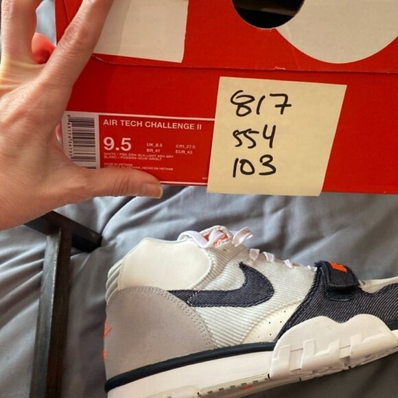 Nike Air Trainer 1 Mid Denim White Dark Obsidian Sz 9.5 - Picture 14 of 14